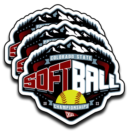 2023 CHSAA State Championship Softball Sticker 3-Pack