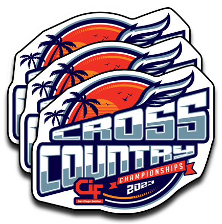 2023 CIF-SDS Championship Cross Country Sticker 3-Pack