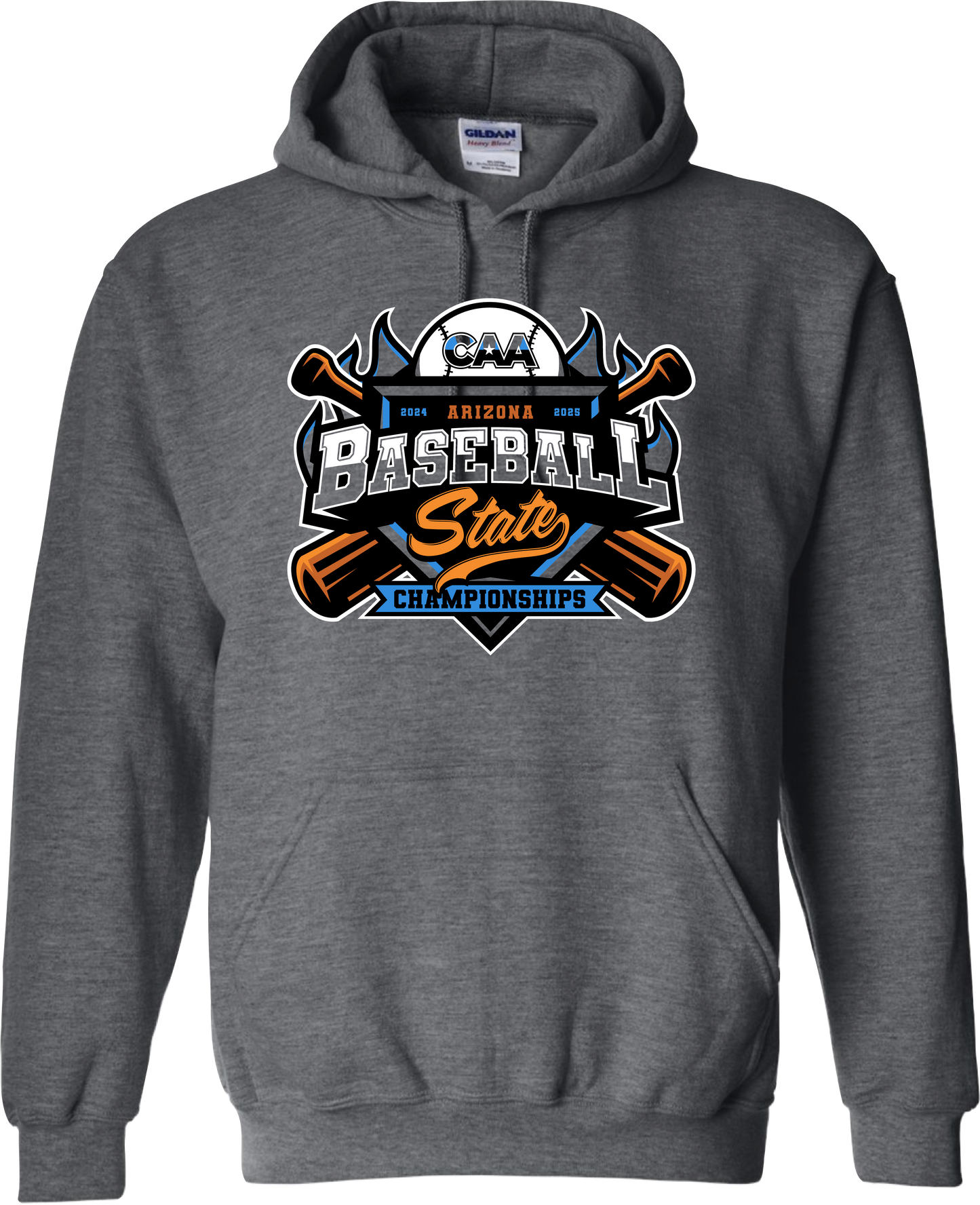 2024-25 CAA State Championship Baseball Hoodie - Dark Heather Grey