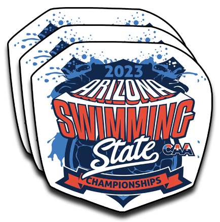 2023 CAA State Championship Swimming Sticker 3-Pack