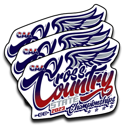 2023 CAA State Championship Cross Country Sticker 3-Pack