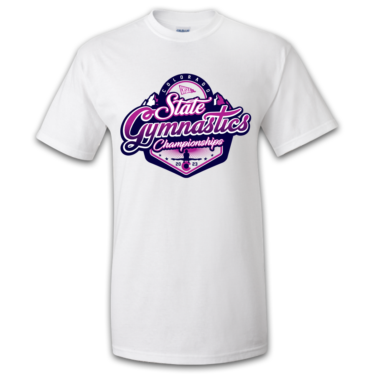 2023 CHSAA State Championship Gymnastics T-Shirt