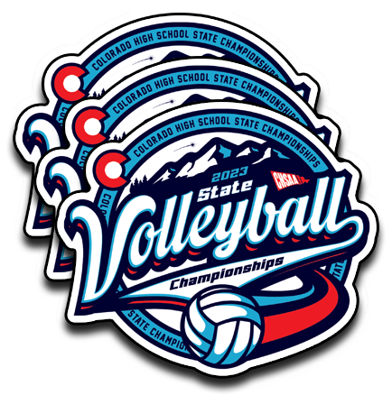 2023 CHSAA State Championship Girls Volleyball Sticker 3-Pack