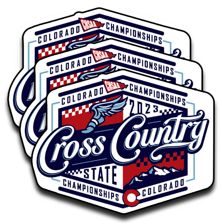 2023 CHSAA State Championship Cross Country Sticker 3-Pack