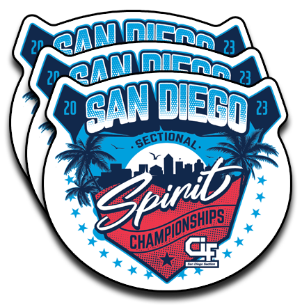 2023 CIF-SDS Championship Spirit Sticker 3-Pack