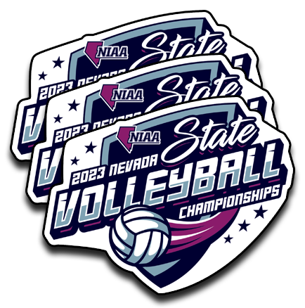 2023 NIAA State Championship Girls Volleyball Sticker 3-Pack