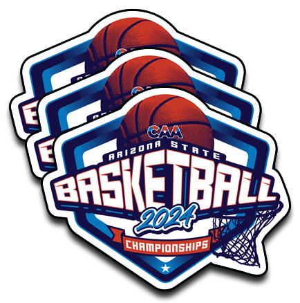 2024 CAA State Championship Basketball Sticker 3-Pack