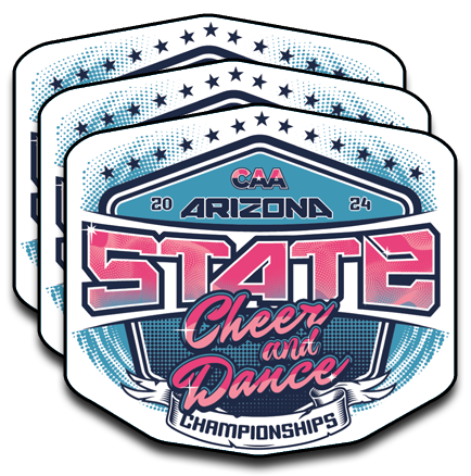 2024 CAA State Championship Cheer & Dance Sticker 3-Pack