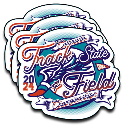 2024 CHSAA State Championship Track & Field Sticker 3-Pack