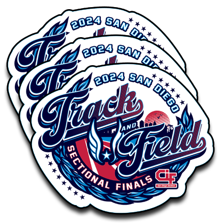 2024 CIF-SDS Championship Final Track & Field Sticker 3-Pack