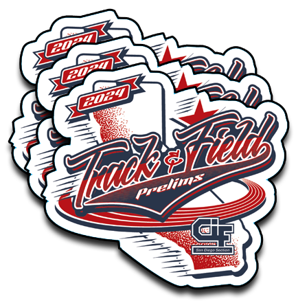 2024 CIF-SDS Championship Prelim Track & Field Sticker 3-Pack