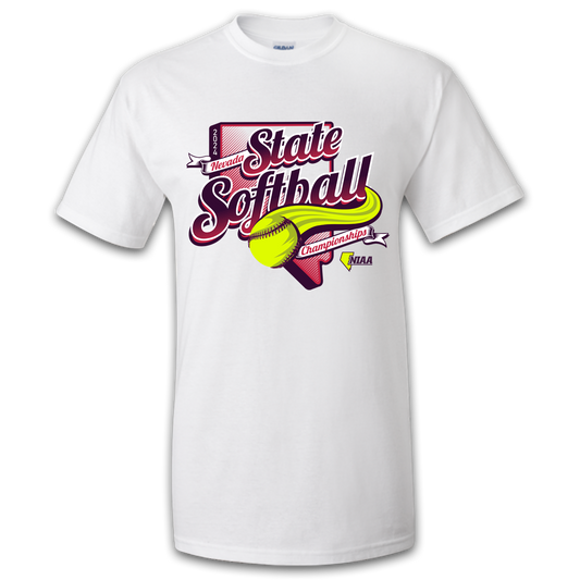 2024 NIAA State Championship Softball White T-Shirt