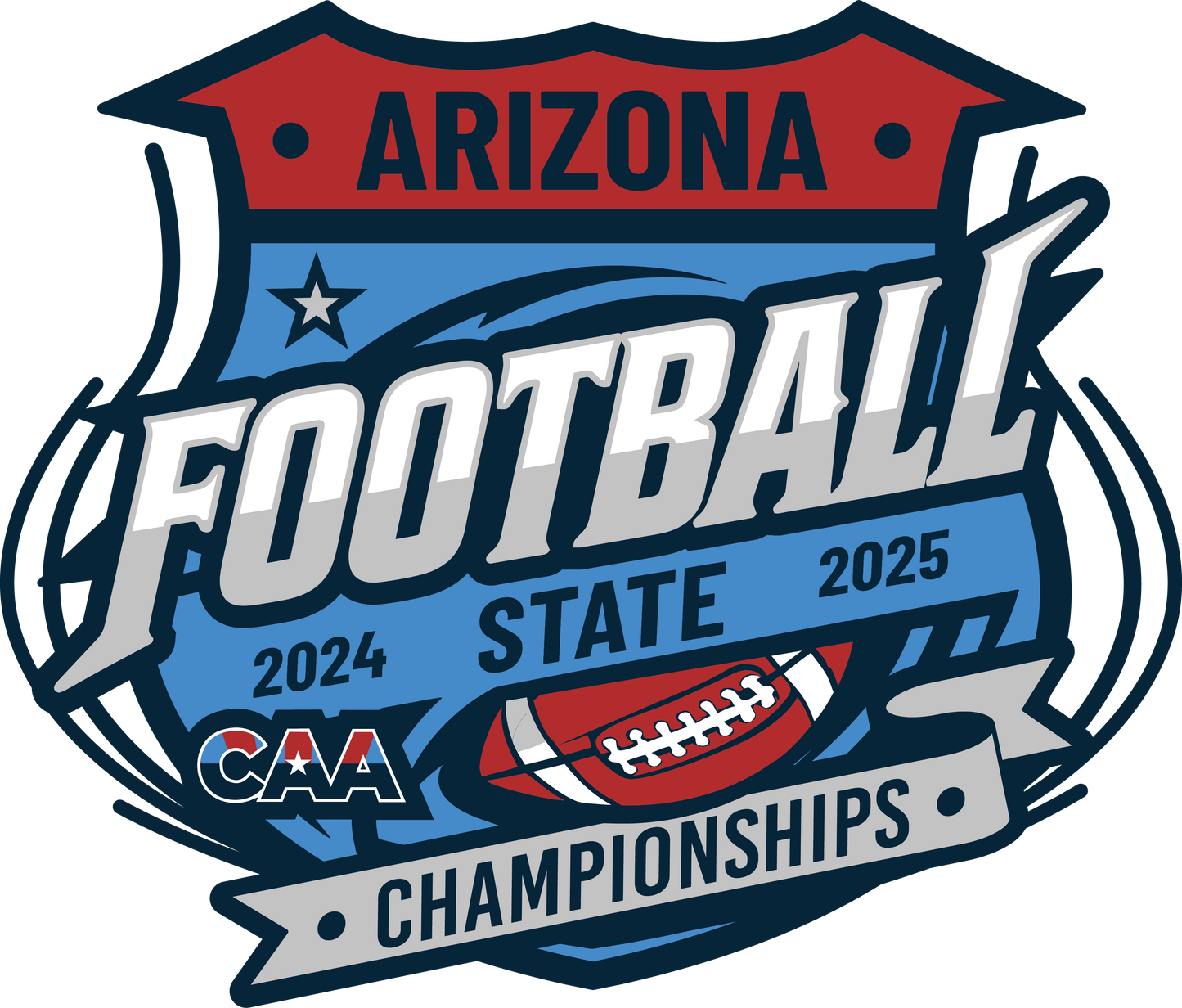 2024-25 CAA State Championship Football Sticker 3-Pack