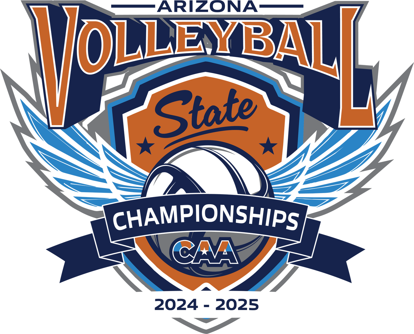 2024-25 CAA State Championship Volleyball Sticker 3-Pack