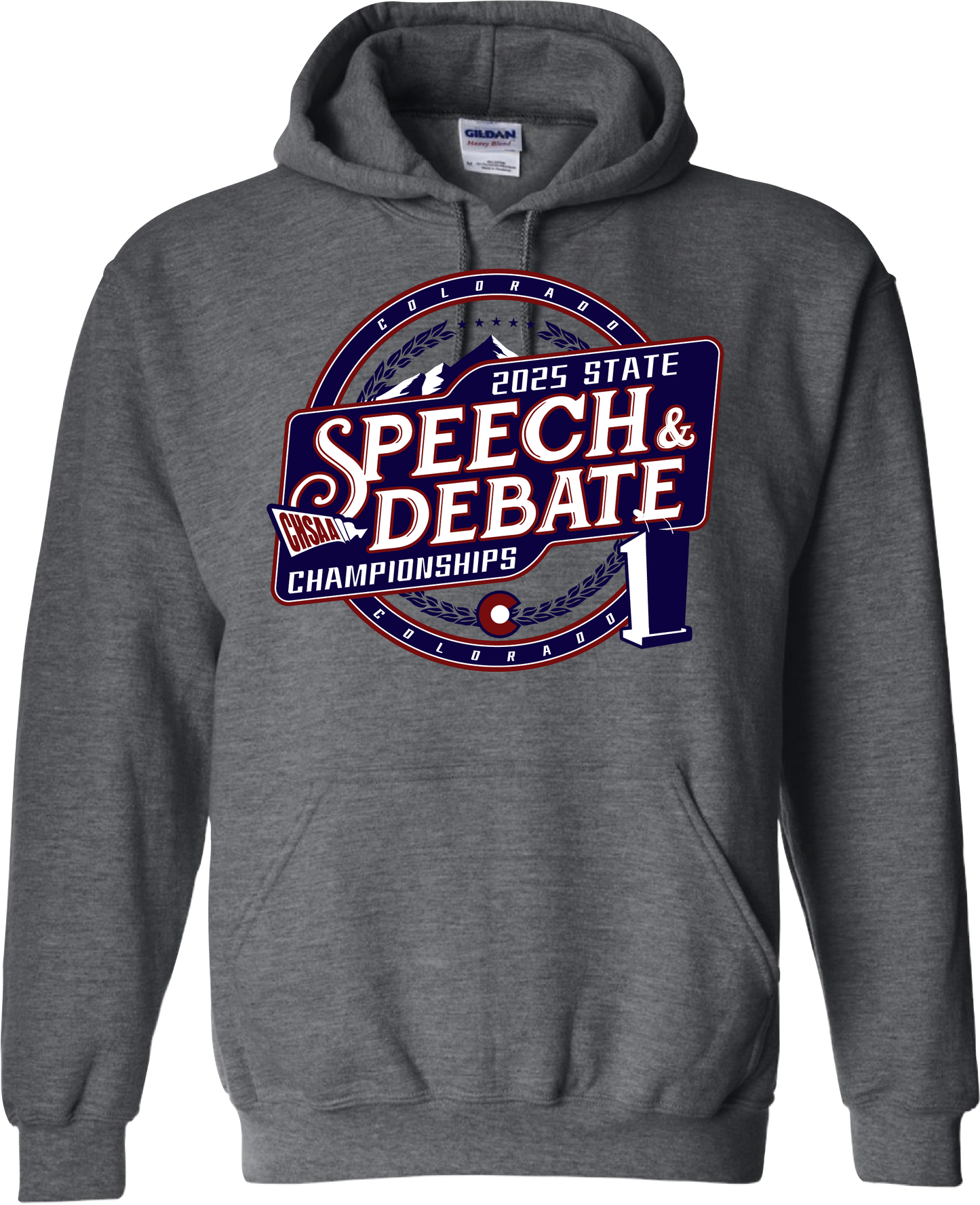 2025 CHSAA State Championship Speech & Debate Hoodie - DARK HEATHER