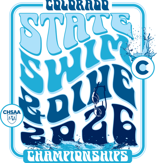 2026 CHSAA State Championship Girls Swim & Dive Sticker 3-Pack