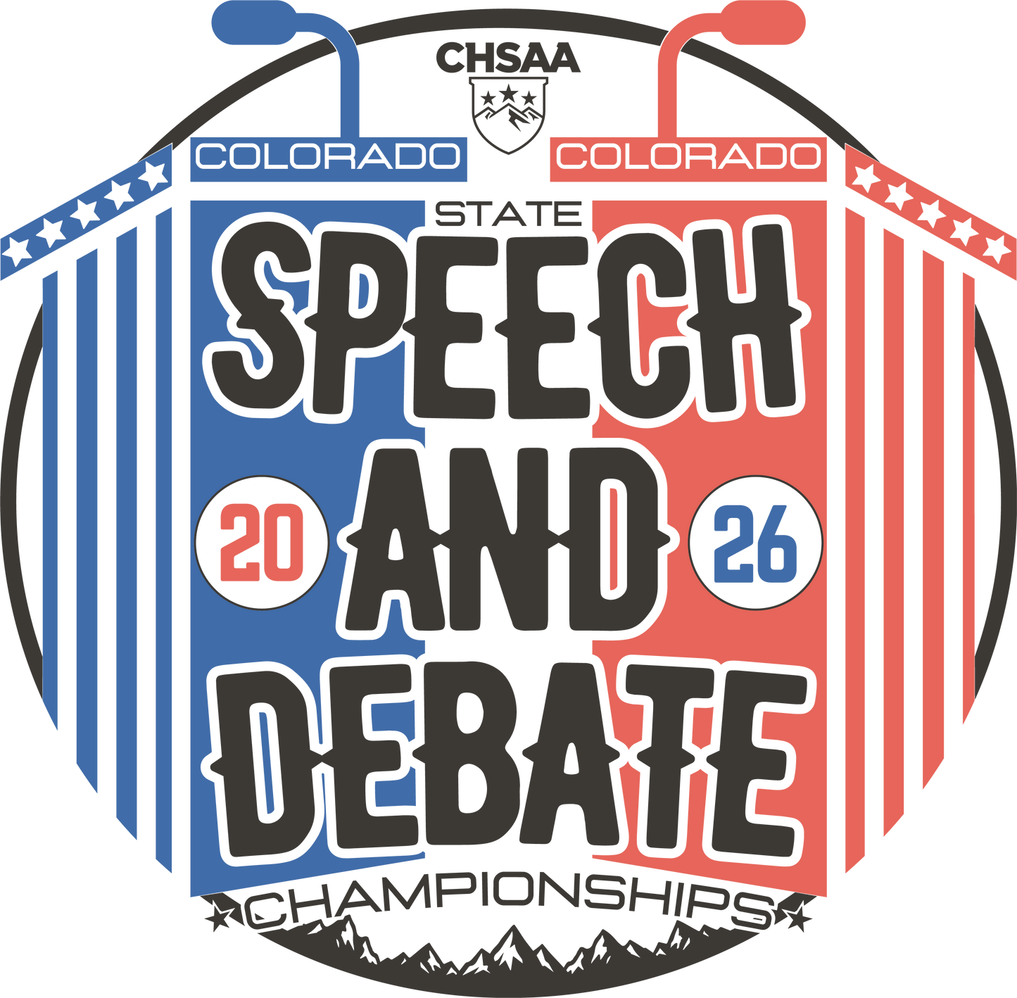 2026 CHSAA State Championship Speech & Debate Sticker 3-Pack