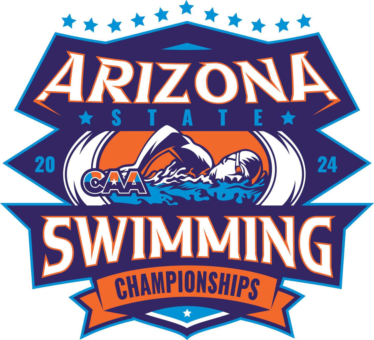 2024 CAA State Championship Swim Sticker 3-Pack