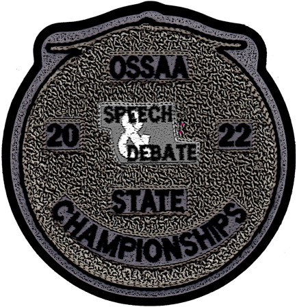 2022 OSSAA State Championship Speech & Debate Patch