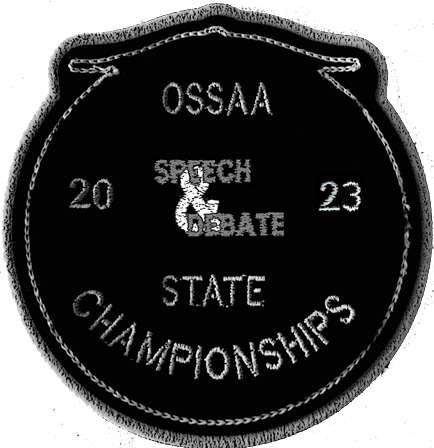2023 OSSAA State Championship Speech & Debate Patch